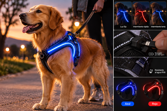 Arnés LED para Perros 4PATAS
