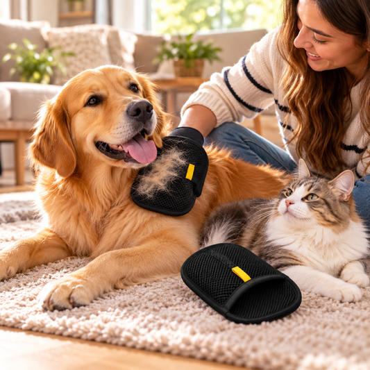 Pack 2 Guantes Quitapelos para Perros y Gatos 4PATAS